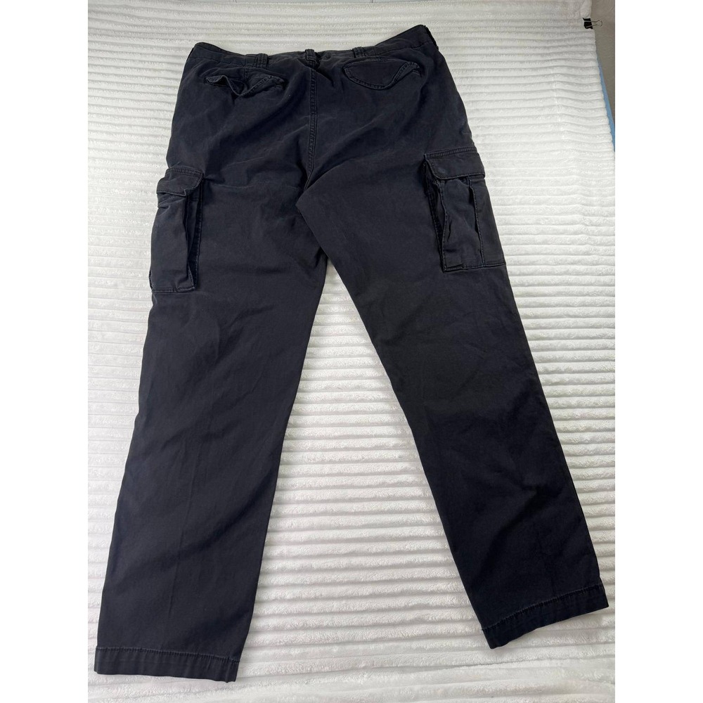 Banana Republic Mens 38x34 Tapered Surplus Cargo Pants Black Stretch - Picture 2 of 16